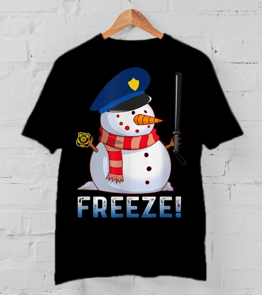 Police Snowman Freeze T-Shirt