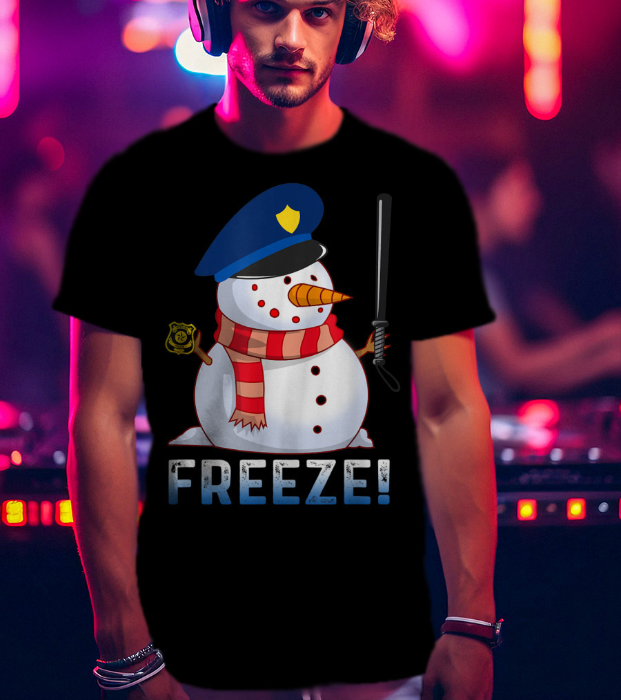 Police Snowman Freeze T-Shirt