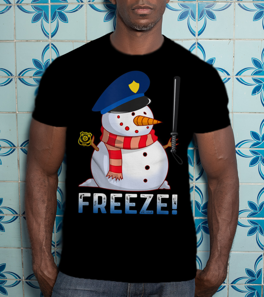 Police Snowman Freeze T-Shirt