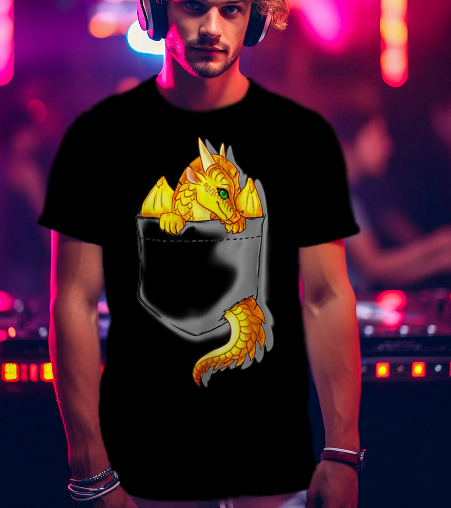 Wings Of Fire Pocket Sunny Dragon Bright Gold Character T-Shirt