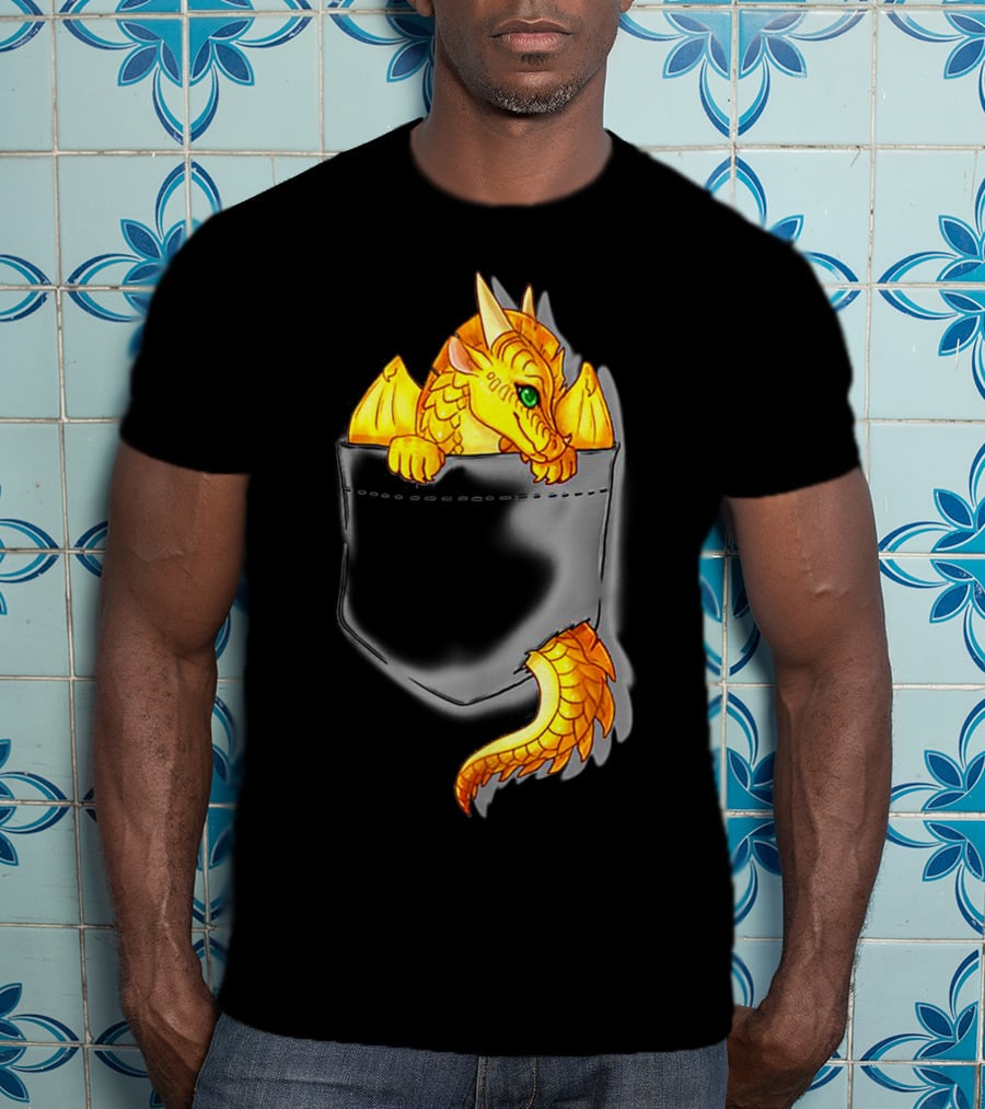 Wings Of Fire Pocket Sunny Dragon Bright Gold Character T-Shirt