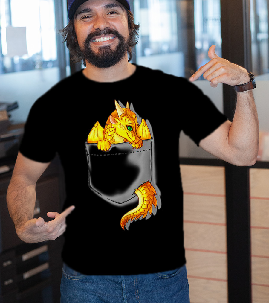 Wings Of Fire Pocket Sunny Dragon Bright Gold Character T-Shirt