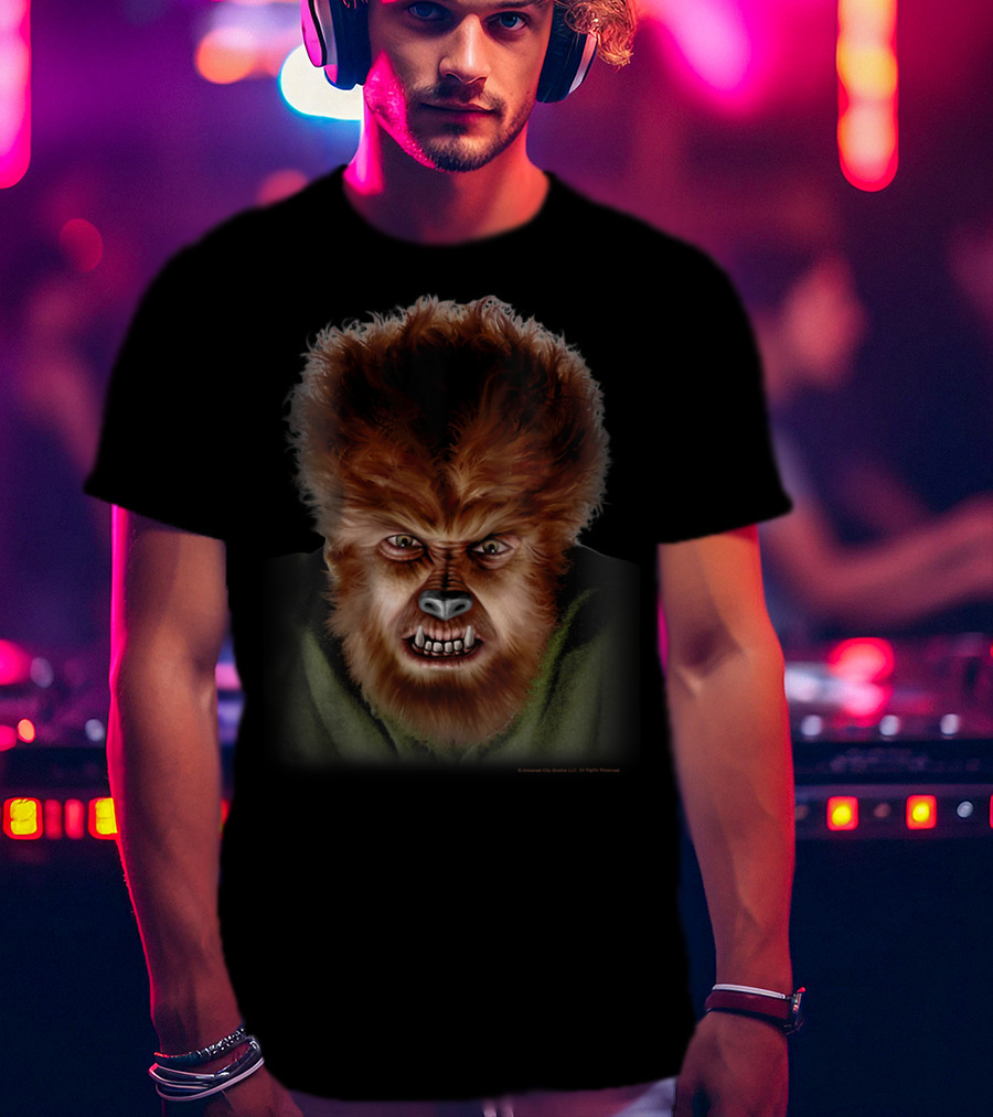 Universal Monsters The Wolf Man Classic Face T-Shirt
