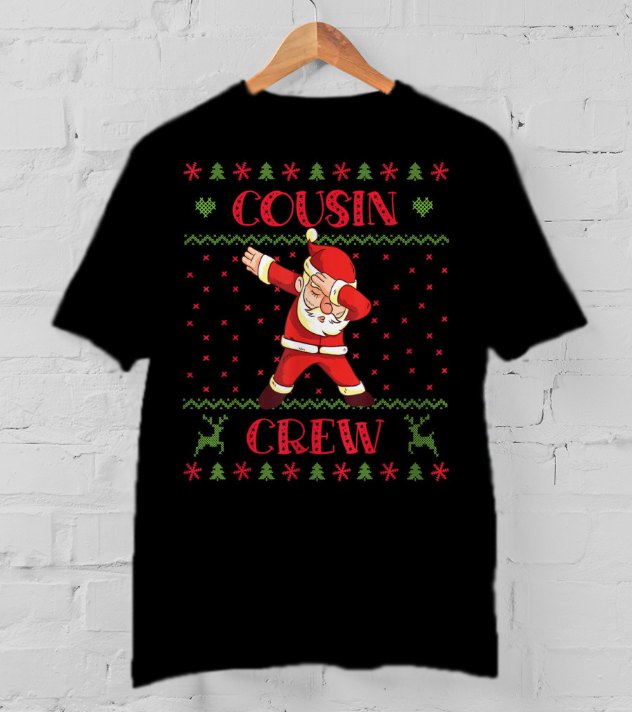 Cousin Crew Dabbing Santa Christmas T-Shirt