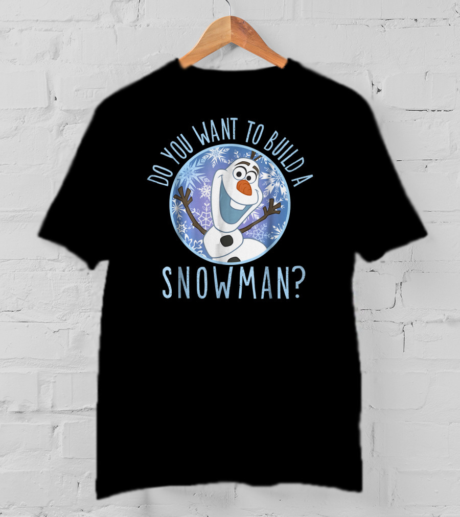 Disney Frozen Olaf Do You Want To Build A Snowman Snowflakes T-Shirt