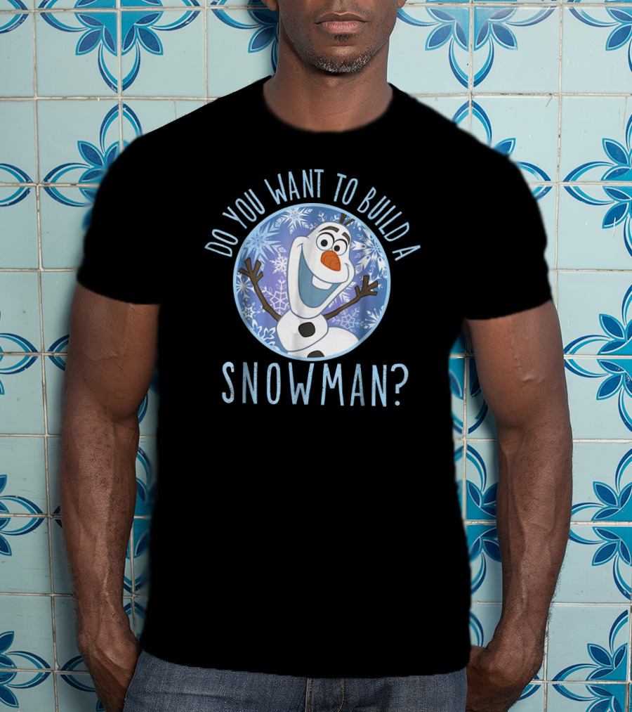 Disney Frozen Olaf Do You Want To Build A Snowman Snowflakes T-Shirt