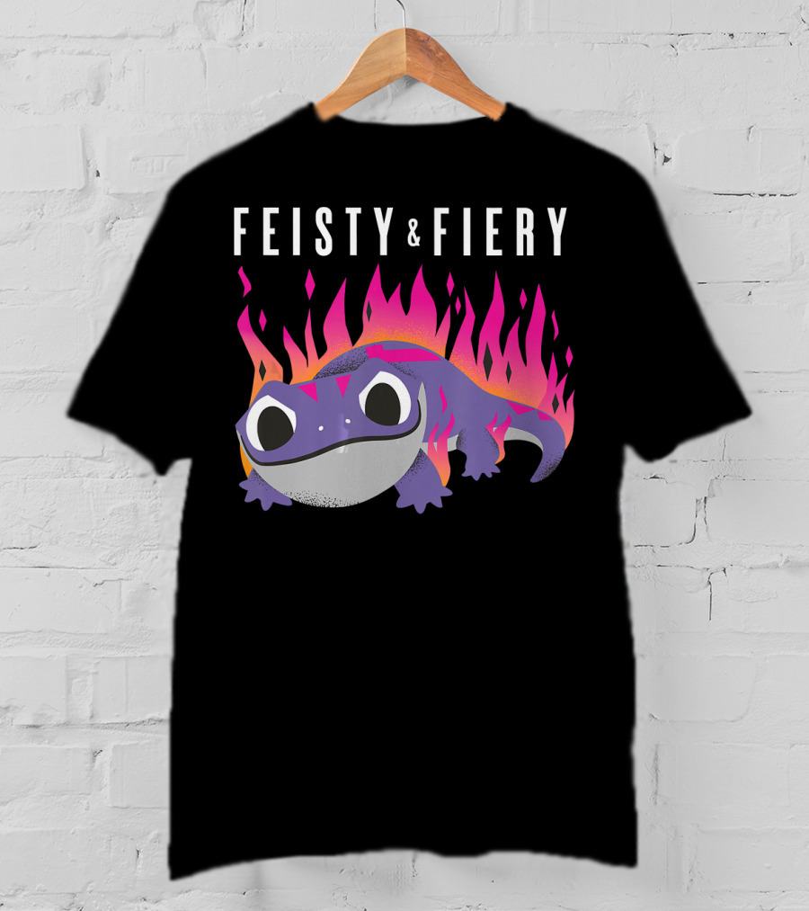 Disney Frozen 2 Bruni Salamander Feisty And Fiery With Flames T-Shirt