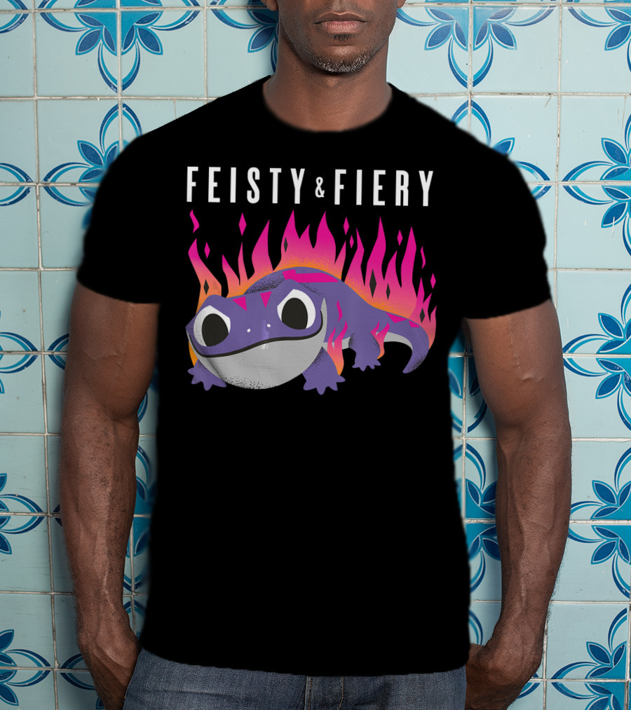 Disney Frozen 2 Bruni Salamander Feisty And Fiery With Flames T-Shirt