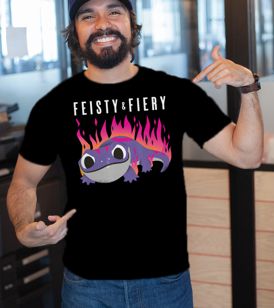 Disney Frozen 2 Bruni Salamander Feisty And Fiery With Flames T-Shirt