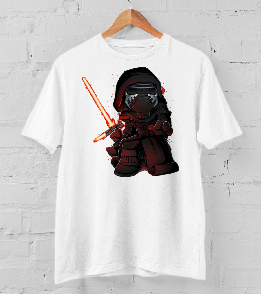 Kylo Ren Chibi With Red Lightsaber T-Shirt