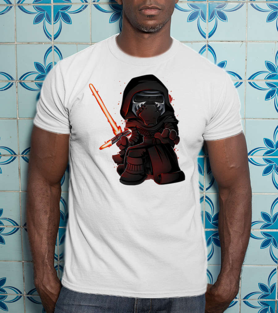 Kylo Ren Chibi With Red Lightsaber T-Shirt