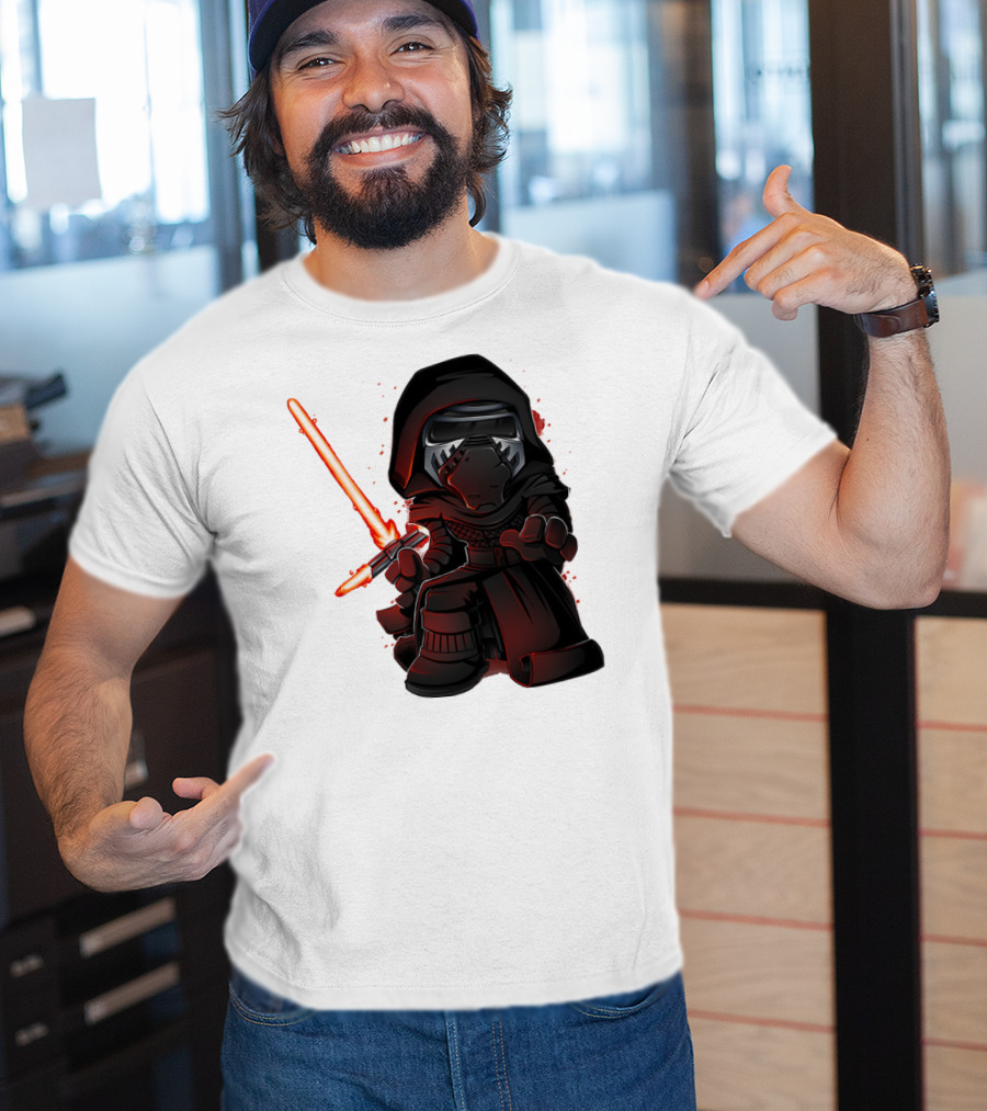 Kylo Ren Chibi With Red Lightsaber T-Shirt