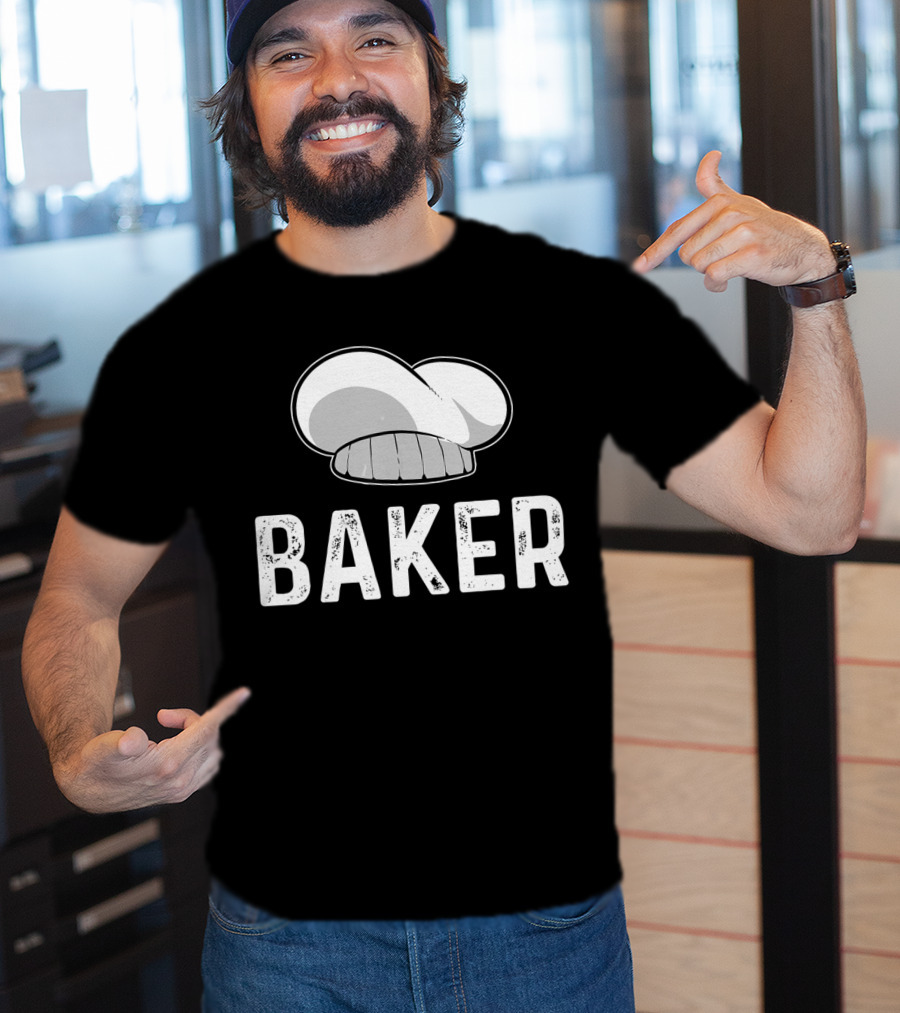 Baker Baking Bakery Chef Hat T-Shirt