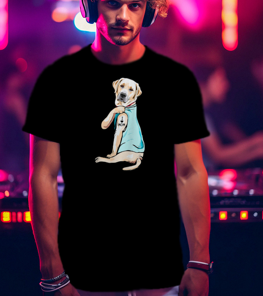 Labrador I Love Mom Tattoo T-Shirt