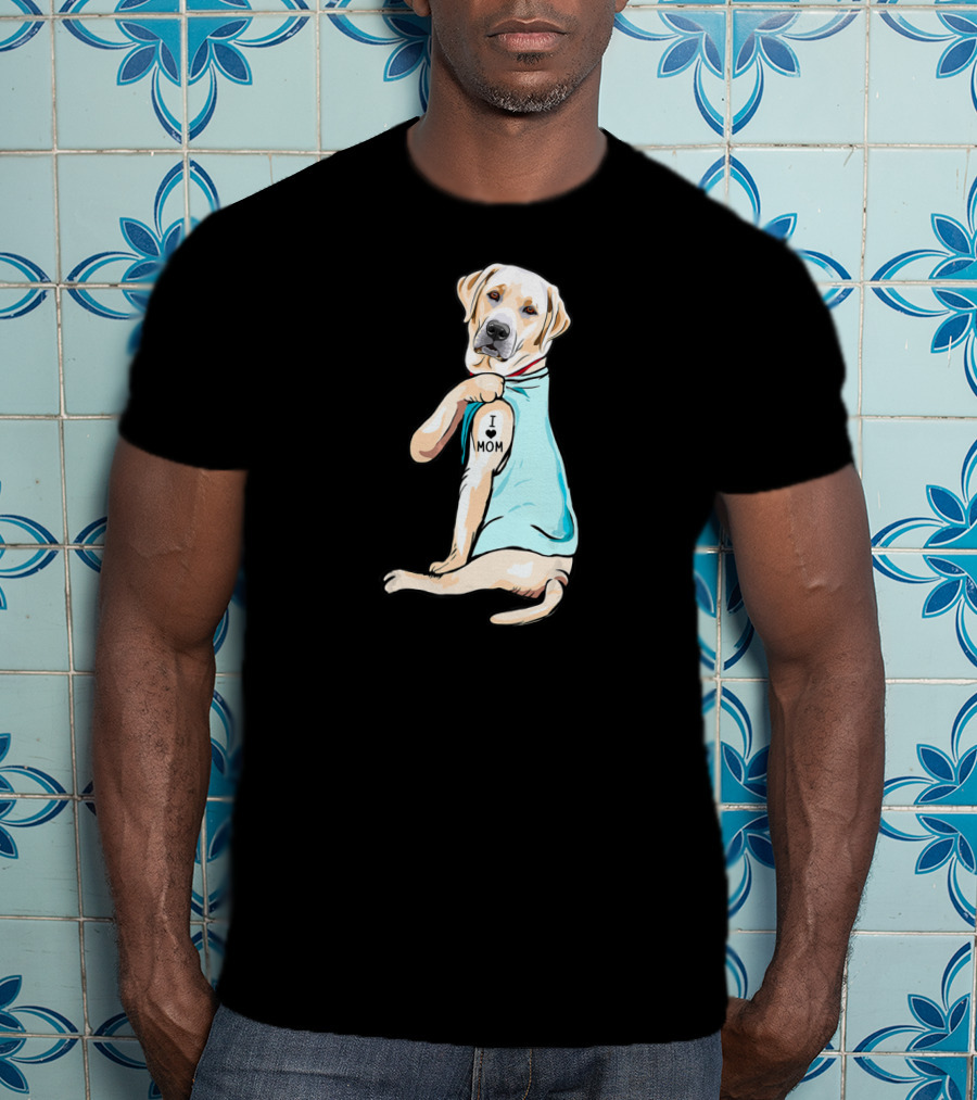 Labrador I Love Mom Tattoo T-Shirt
