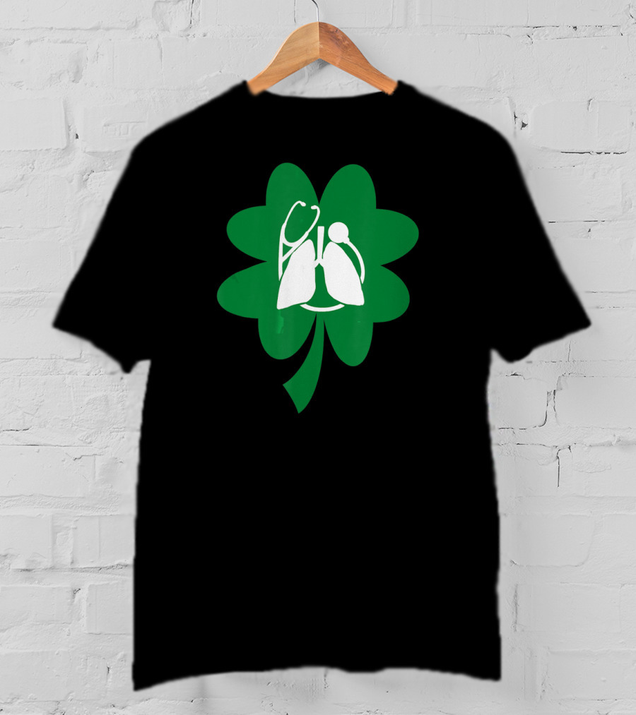 Lucky Clover Lungs And Stethoscope T-Shirt
