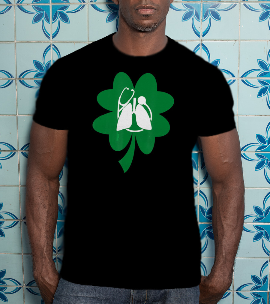 Lucky Clover Lungs And Stethoscope T-Shirt