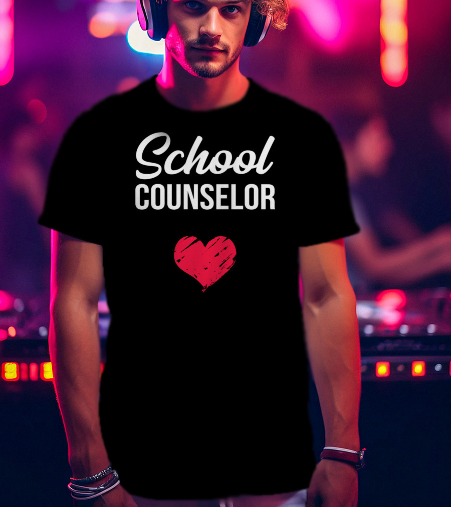School Counselor Heart T-Shirt