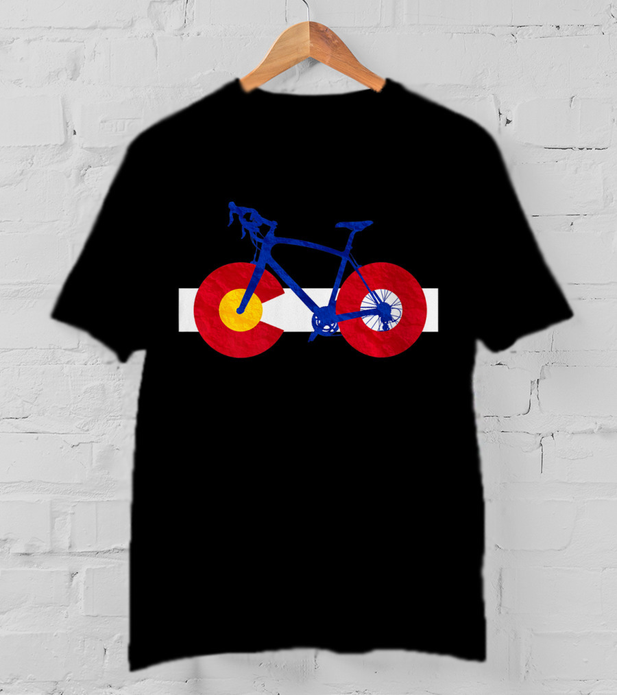 Colorado Flag Cycling Fusion Road Bike T-Shirt