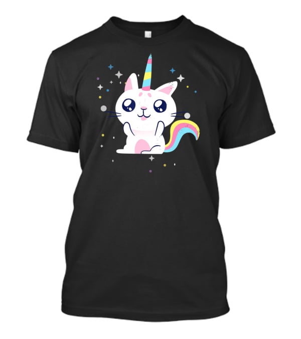 Caticorn Lover Rainbow Unicorn Cat T-Shirt