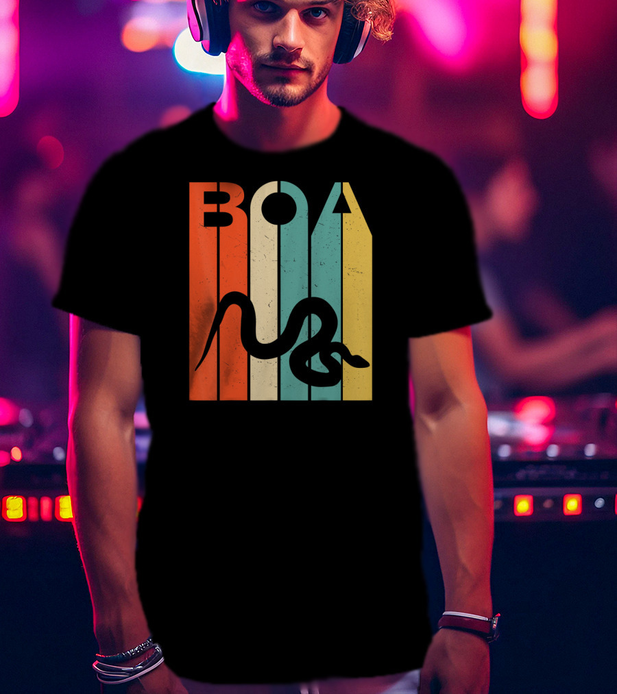 Boa Retro Stripes Vintage Constrictor T-Shirt