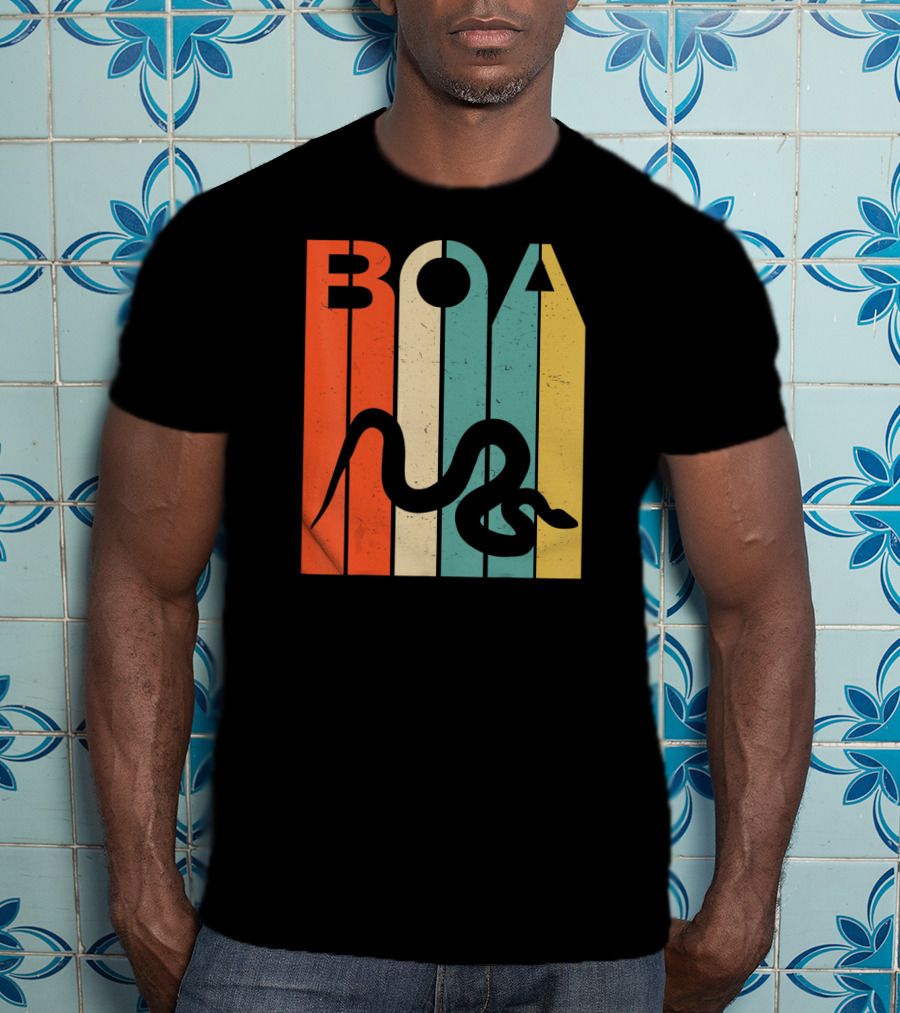Boa Retro Stripes Vintage Constrictor T-Shirt