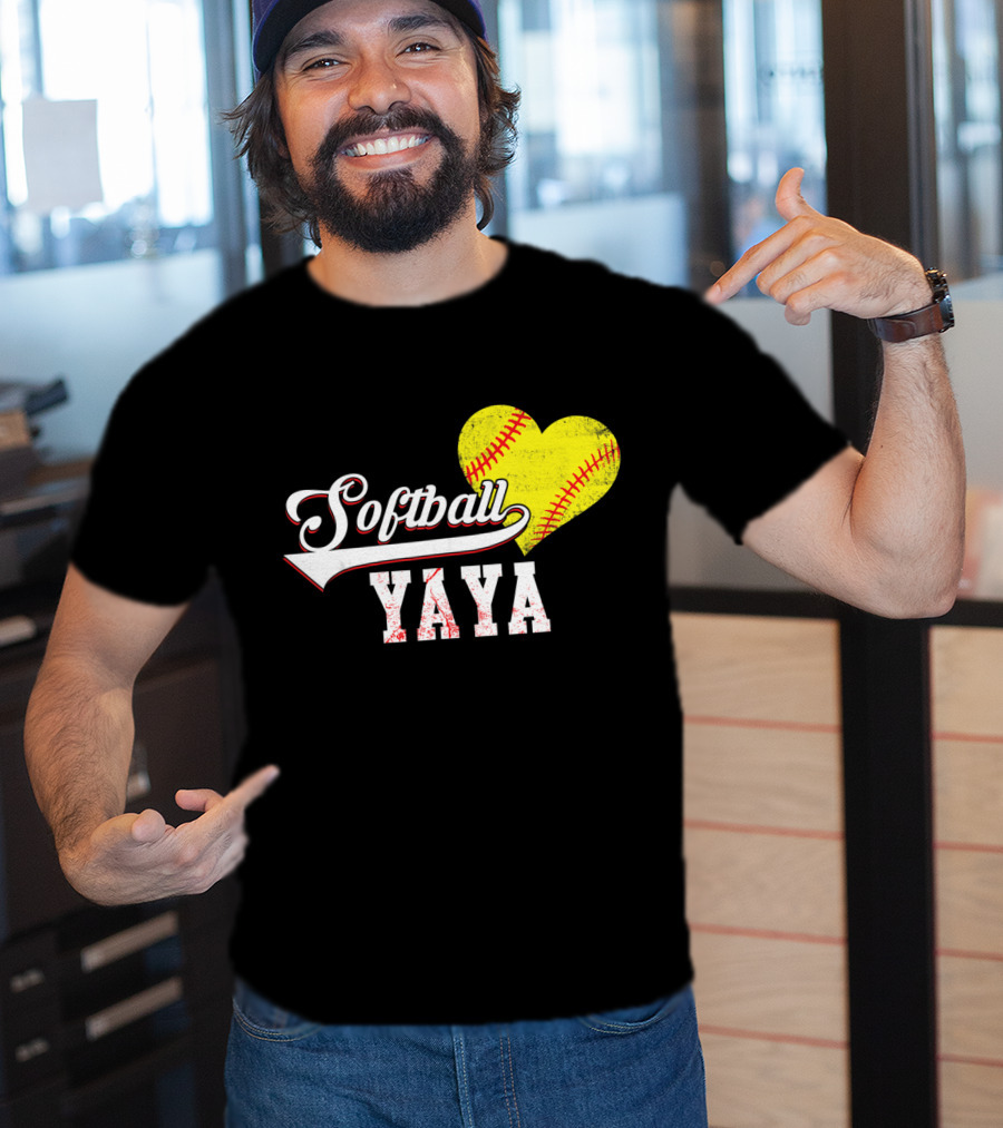 Softball Yaya Heart T-Shirt