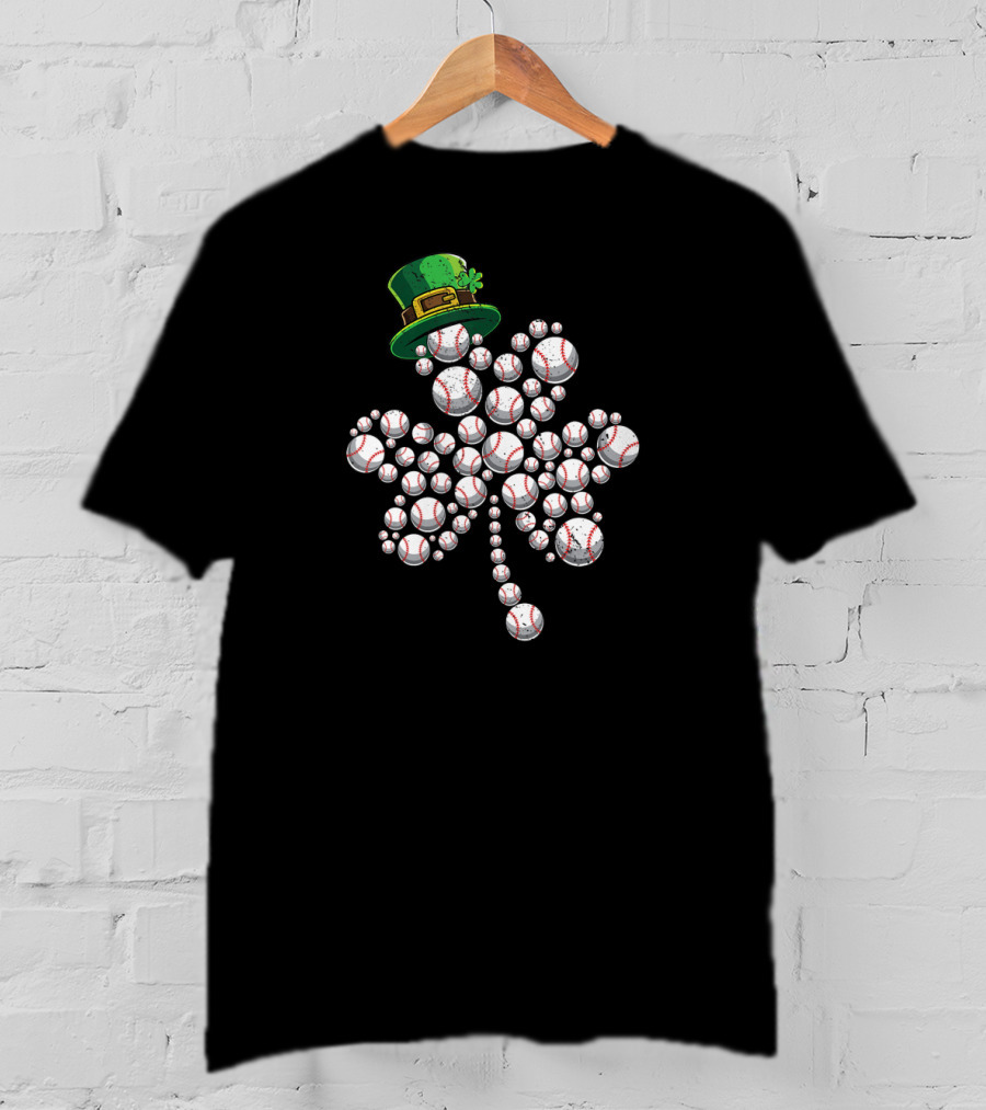 Four Leaf Clover Shamrock Baseball Hat T-Shirt