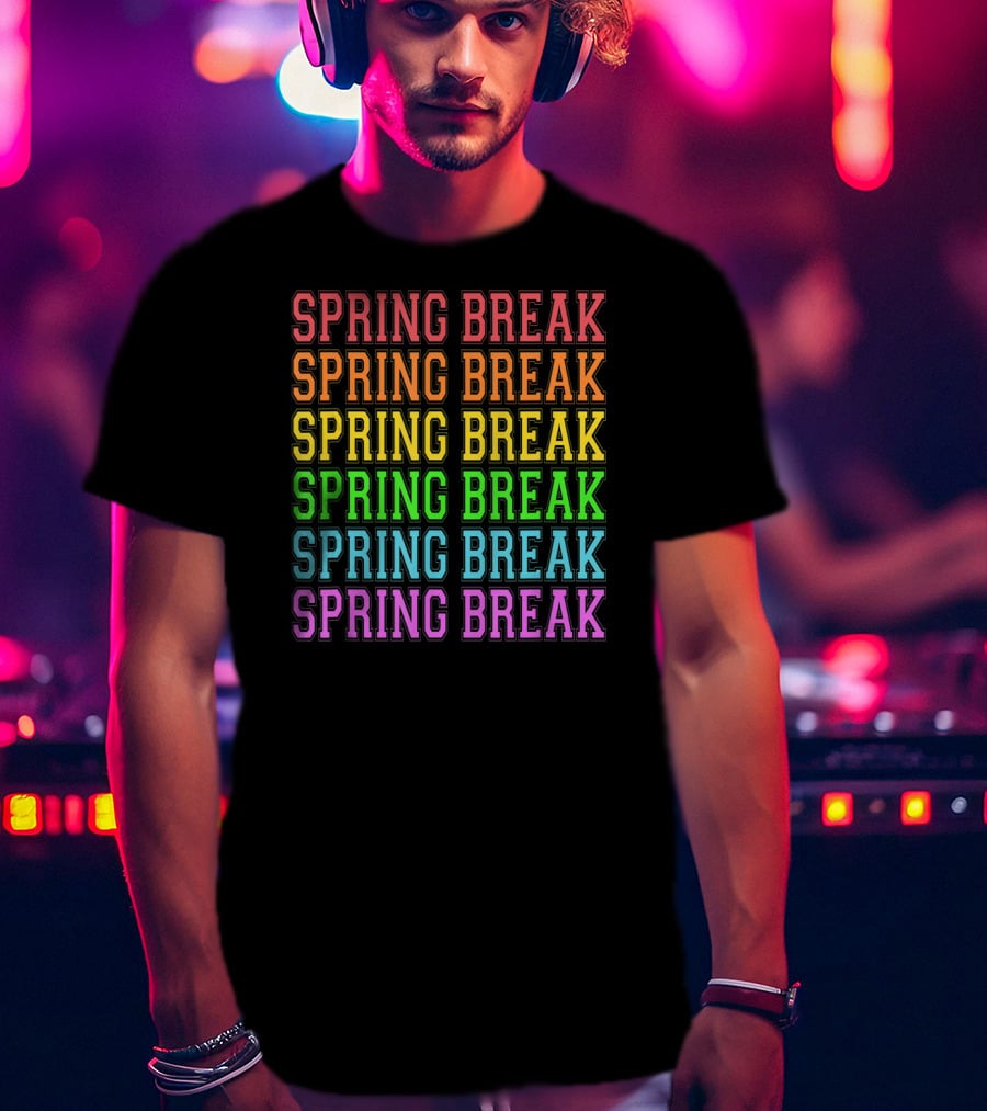 Spring Break Rainbow Teacher Students T-Shirt