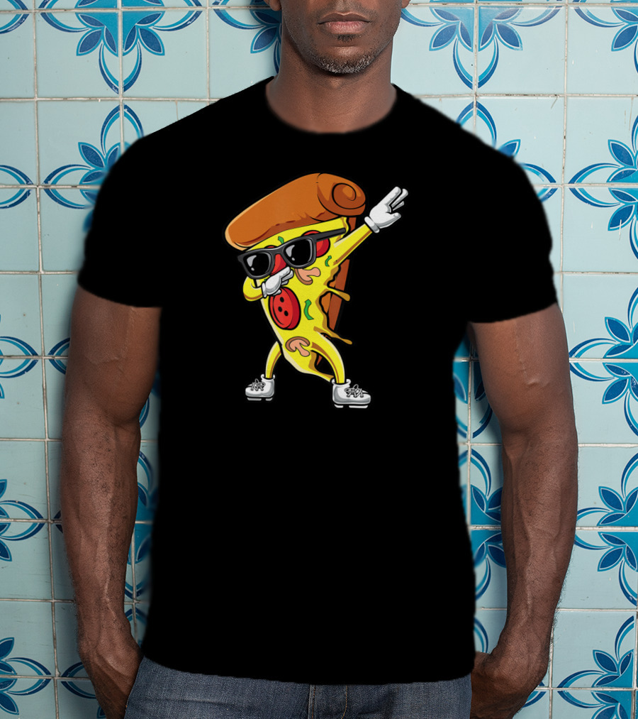 Dabbing Pizza Slice With Sunglasses And Sneakers Italian Food T-Shirt