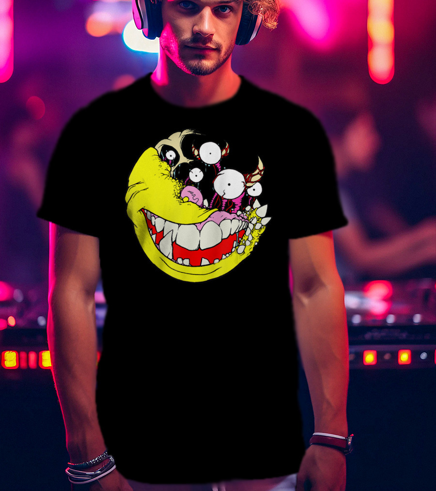 Wouldn't Hurt You To Smile Monster Face With Teeth And Eyes T-Shirt