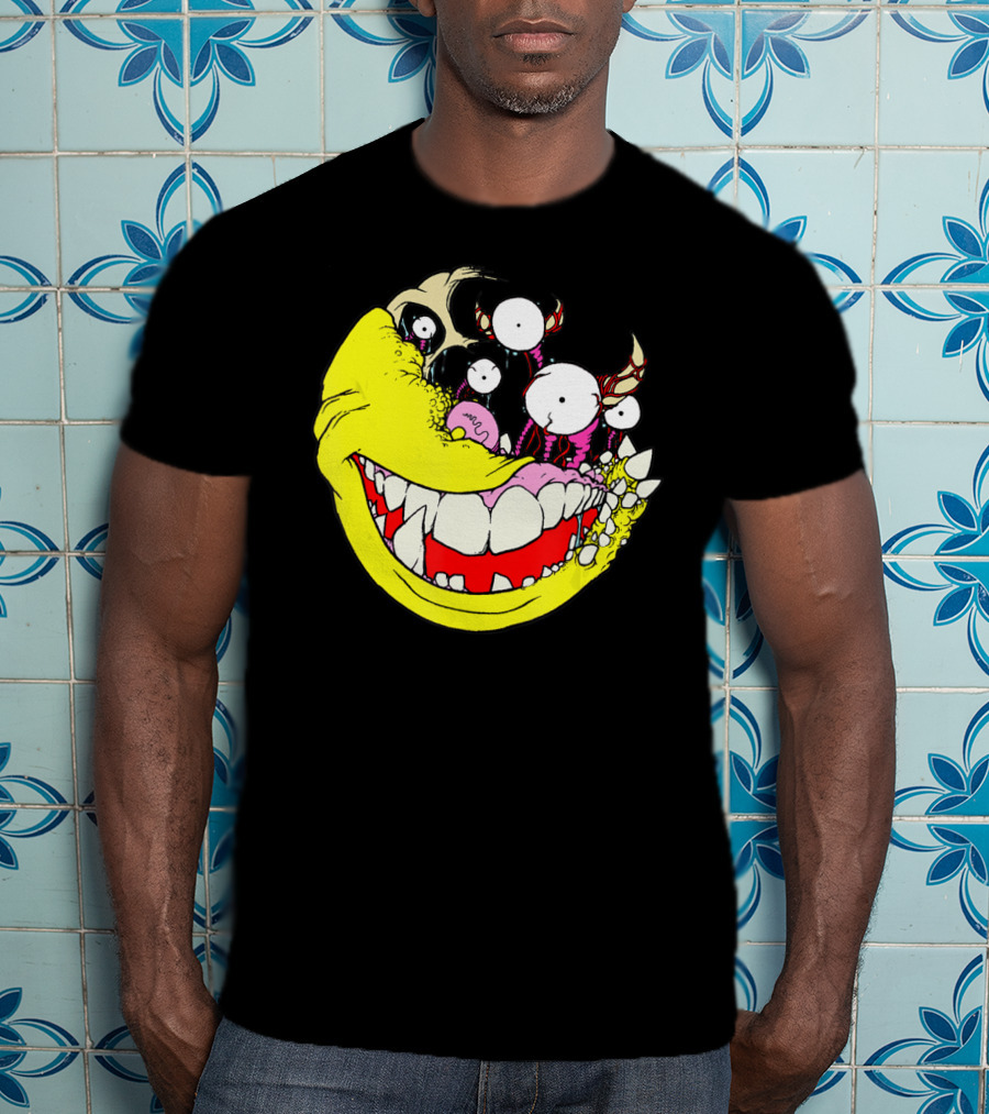 Wouldn't Hurt You To Smile Monster Face With Teeth And Eyes T-Shirt