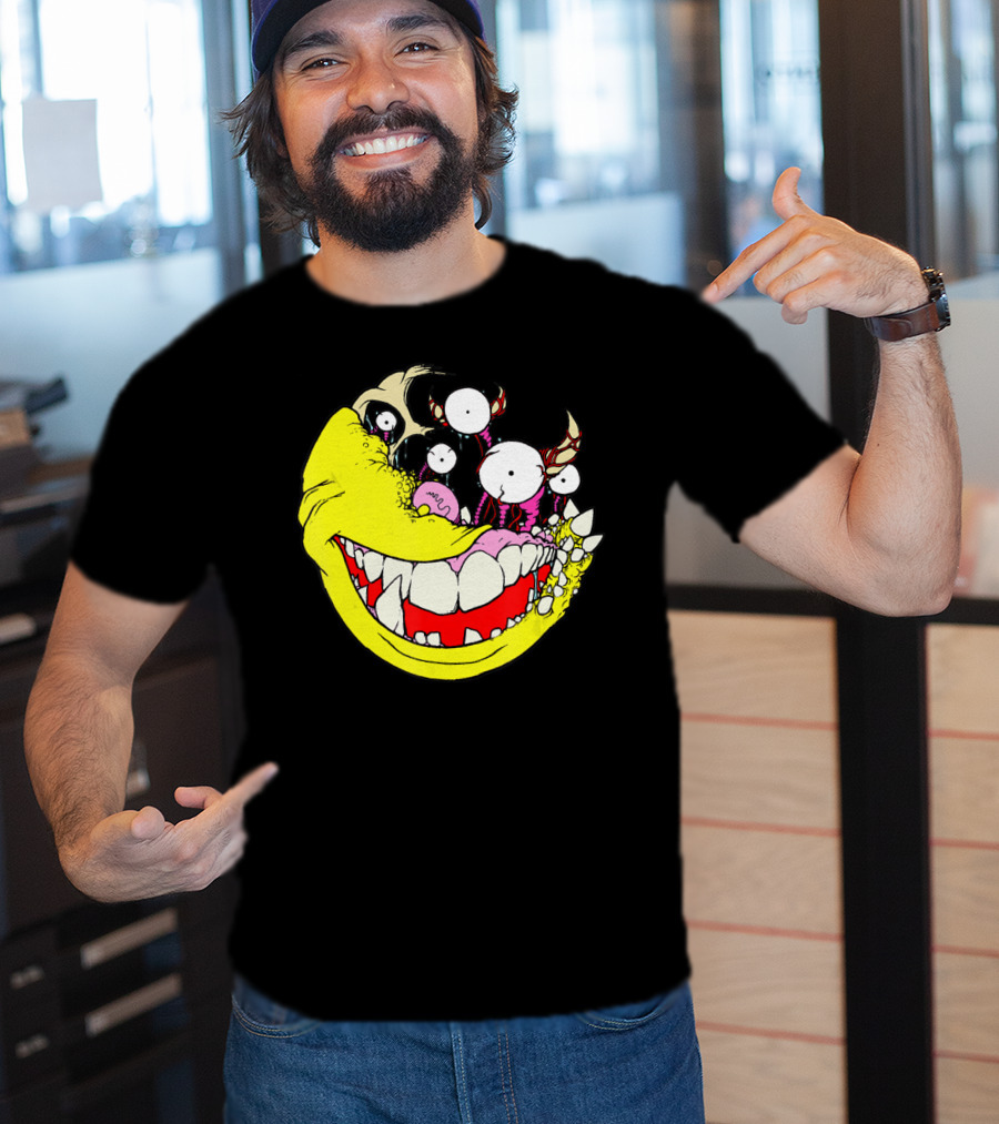 Wouldn't Hurt You To Smile Monster Face With Teeth And Eyes T-Shirt