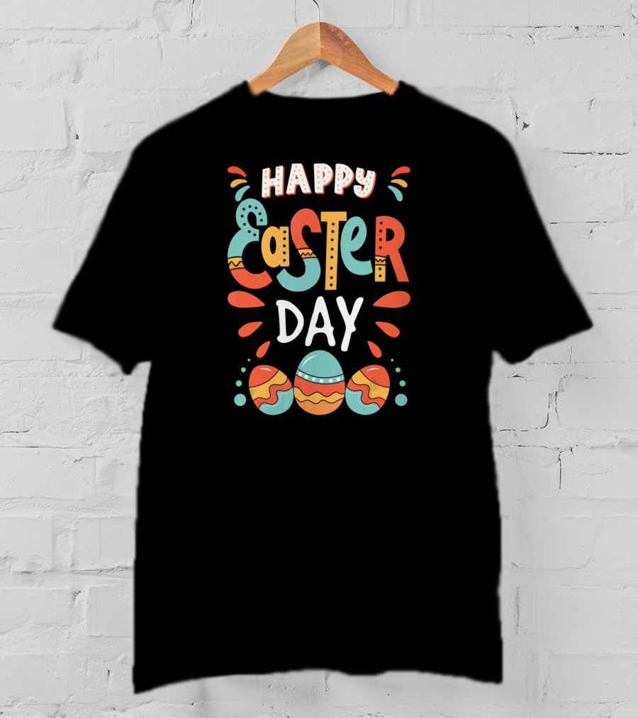Happy Easter Day Colorful Bunny Egg T-Shirt