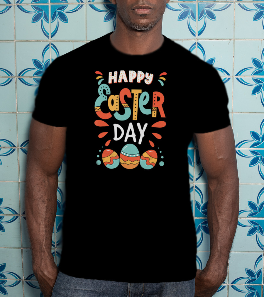 Happy Easter Day Colorful Bunny Egg T-Shirt