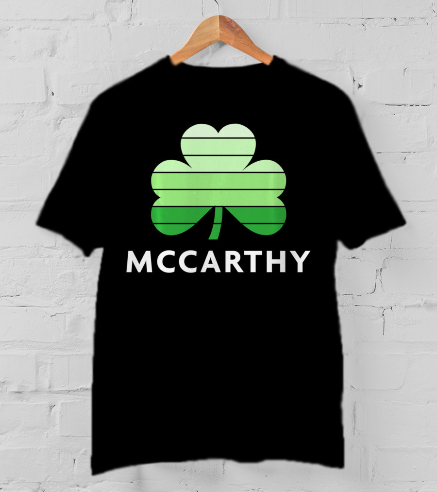 McCarthy Shamrock Irish Heritage Family Name T-Shirt