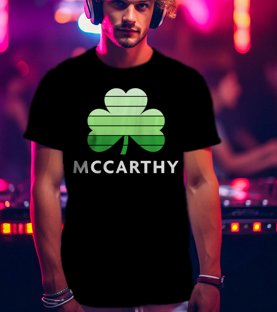 McCarthy Shamrock Irish Heritage Family Name T-Shirt