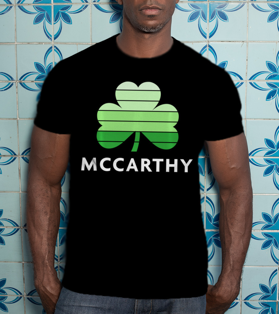 McCarthy Shamrock Irish Heritage Family Name T-Shirt