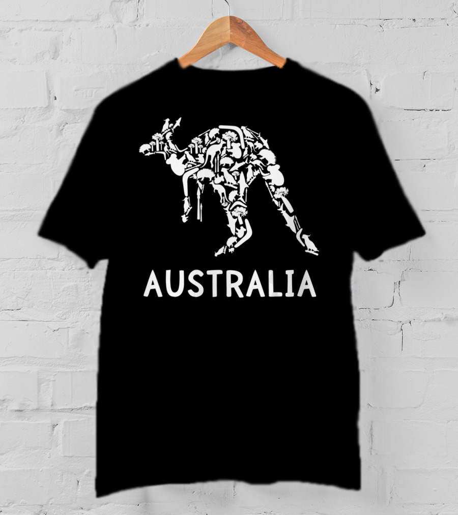 Australia Kangaroo Wildlife Indigenous T-Shirt