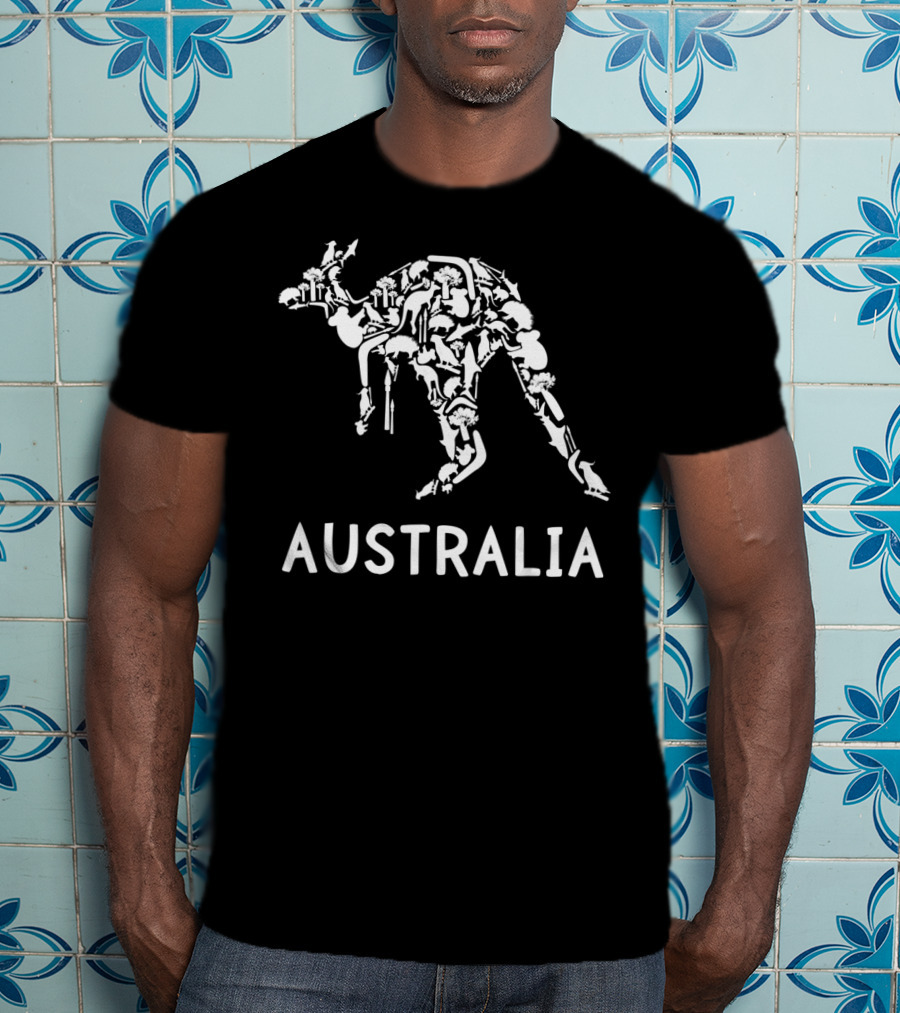 Australia Kangaroo Wildlife Indigenous T-Shirt