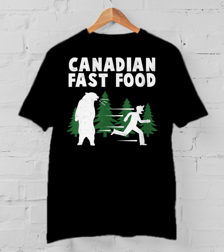 Canadian Fast Food Bear Chase Forest Adventure T-Shirt