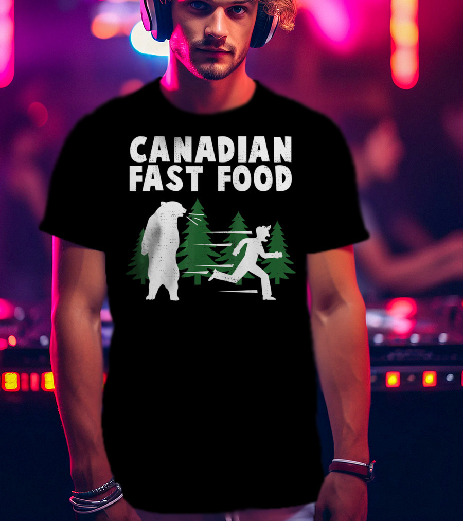 Canadian Fast Food Bear Chase Forest Adventure T-Shirt