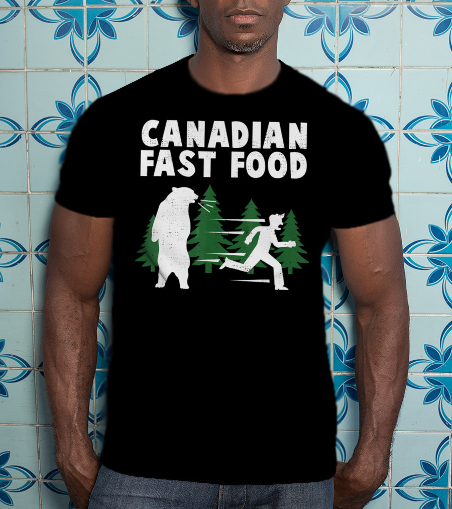 Canadian Fast Food Bear Chase Forest Adventure T-Shirt