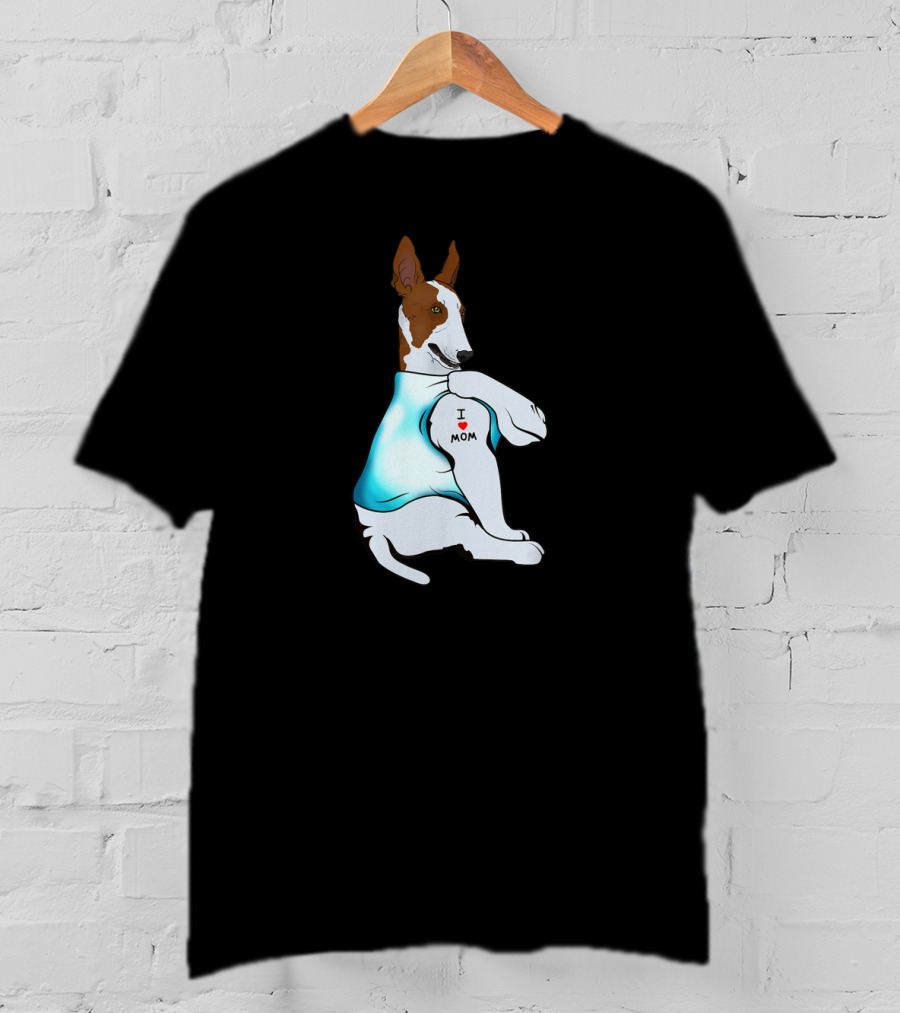 Basenji Dog I Love Mom Tattoo T-Shirt
