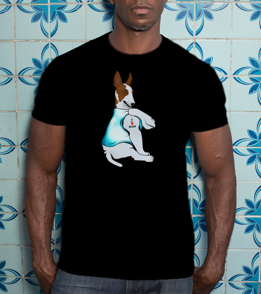 Basenji Dog I Love Mom Tattoo T-Shirt