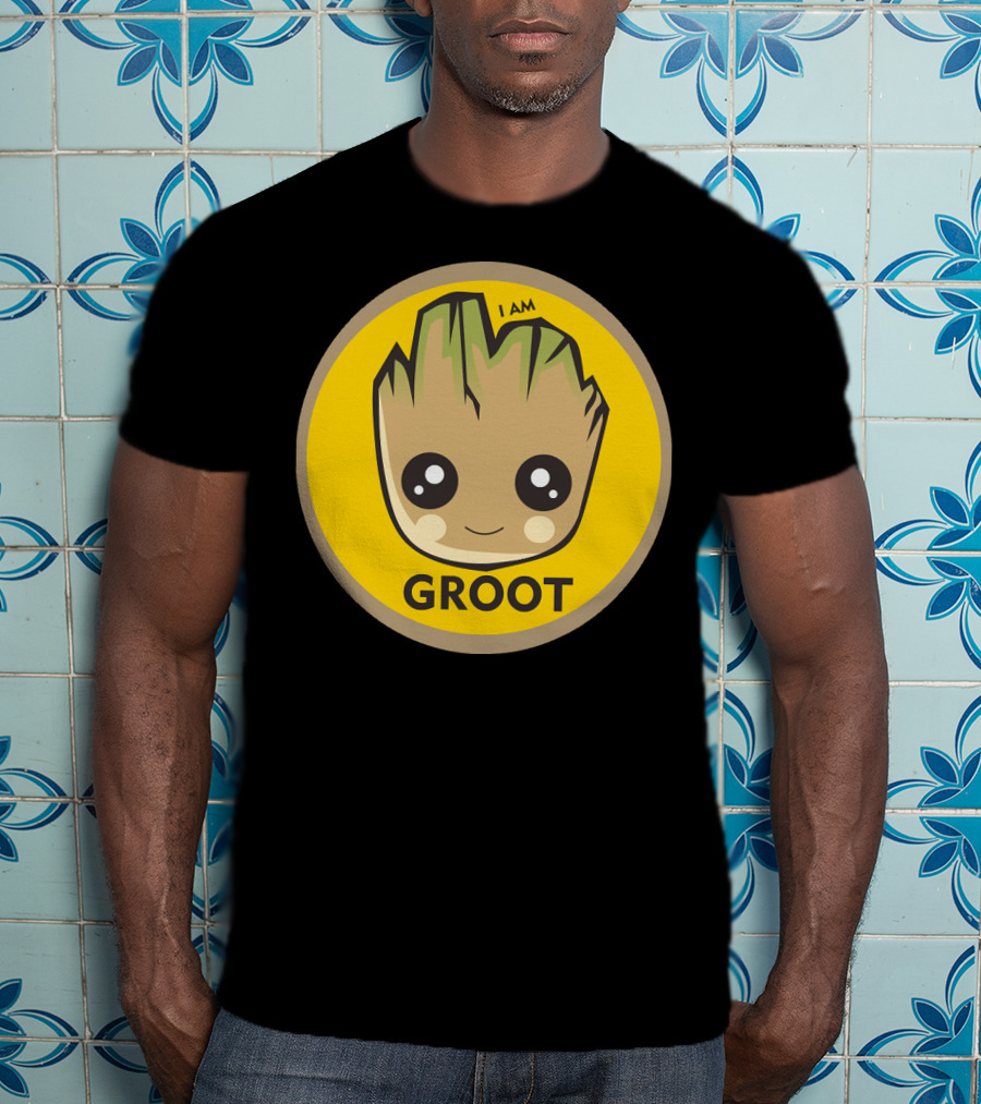 I AM GROOT Baby Groot Kawaii Face T-Shirt