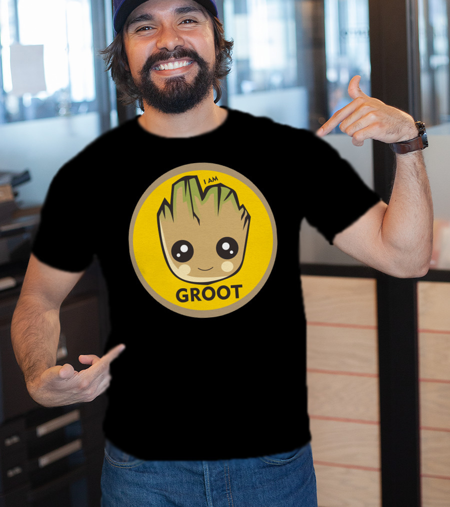 I AM GROOT Baby Groot Kawaii Face T-Shirt