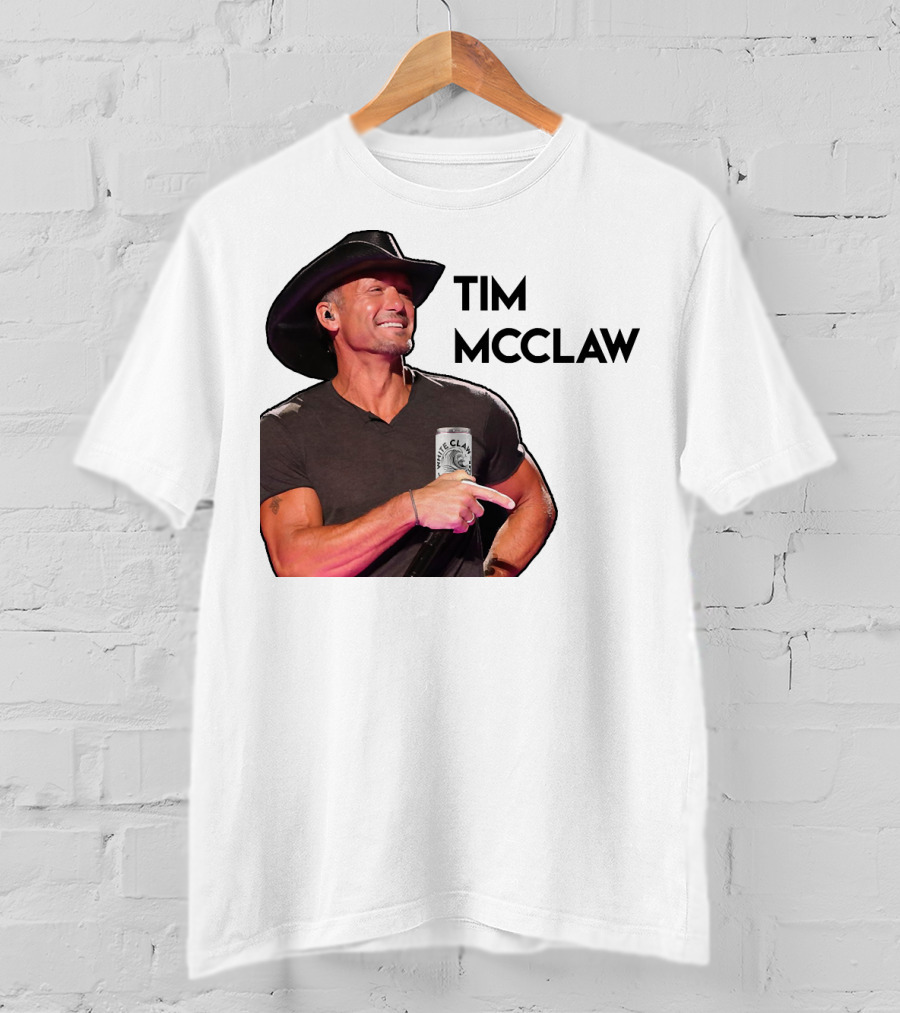 Tim McClaw White Claw Can Cowboy Hat T-Shirt