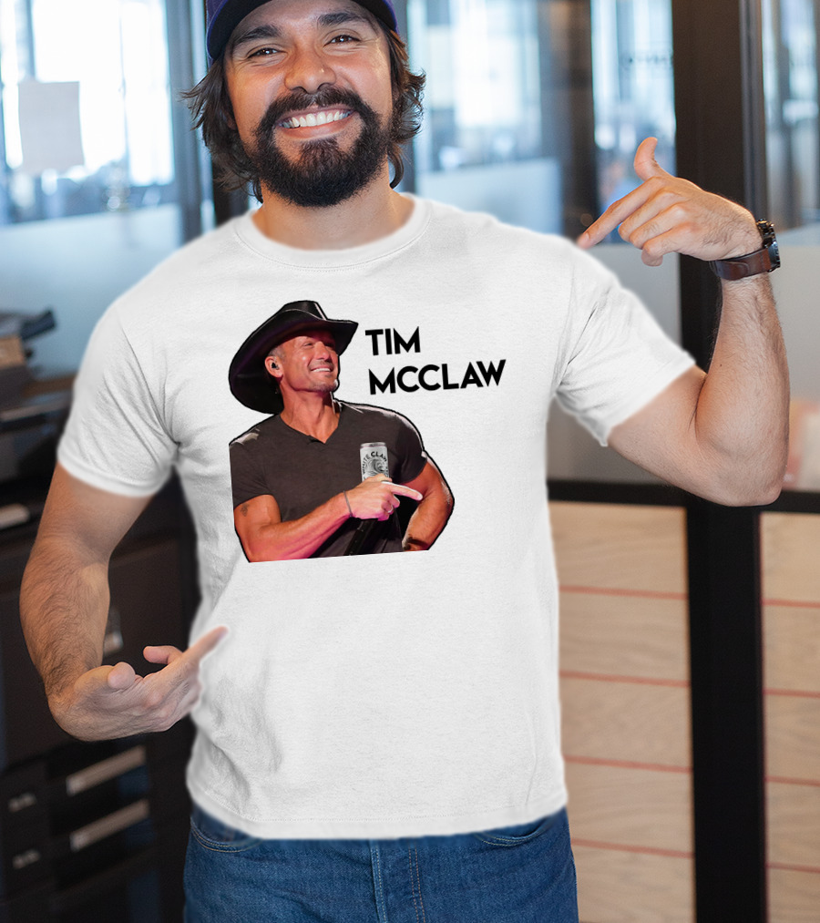 Tim McClaw White Claw Can Cowboy Hat T-Shirt