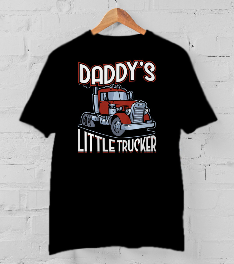 DADDY'S LITTLE TRUCKER Red Truck T-Shirt